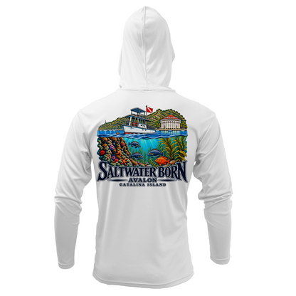 Avalon, CA Dive Boat Men's Long Sleeve UPF 50+ Dry-Fit Hoodie