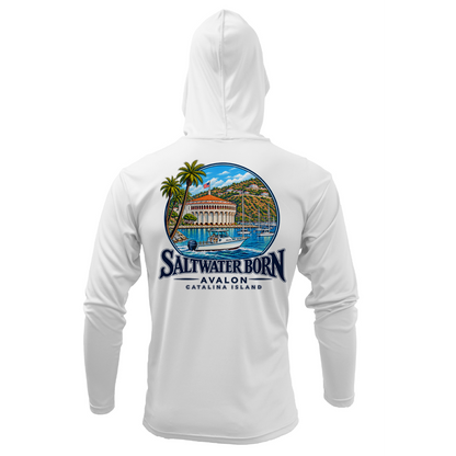Avalon, CA Harbor Men's Long Sleeve UPF 50+ Dry-Fit Hoodie