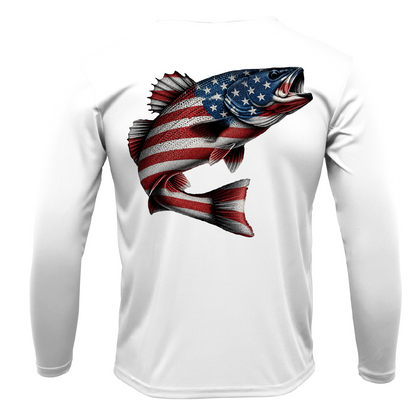 Chesapeake Bay USA Rockfish Men's Long Sleeve UPF 50+ Dry-Fit Shirt