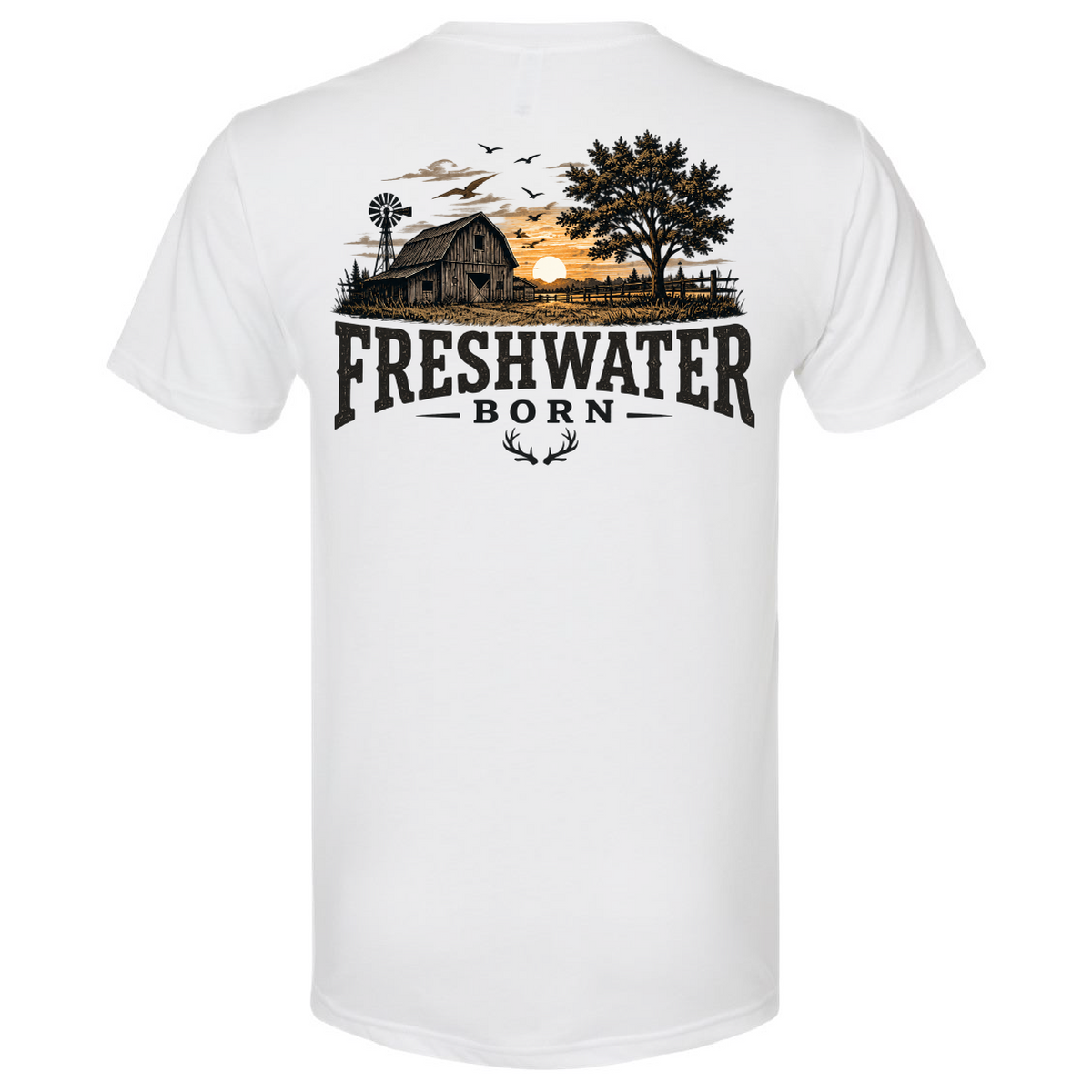 Freshwater Born- Heartland Heritage Men's Triblend Tee