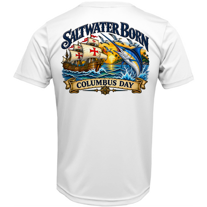 Columbus Day High Seas Adventure Men's Short Sleeve UPF 50+ Dry-Fit Shirt
