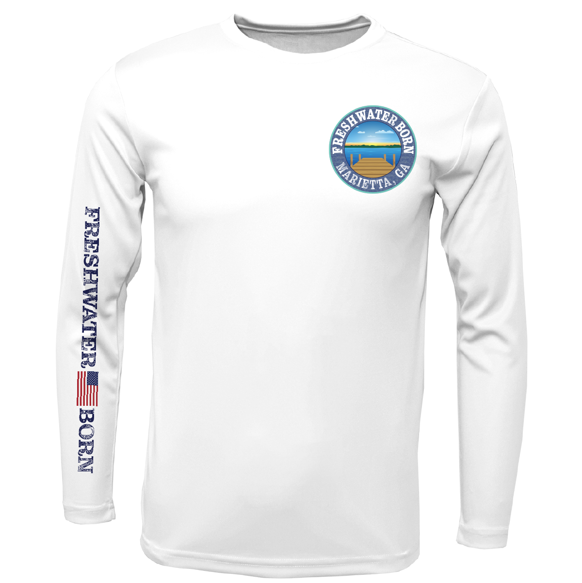 Marietta, GA Freshwater Born Kraken Men's Long Sleeve UPF 50+ Dry-Fit Shirt