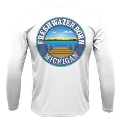 Michigan "Life is Better at the Lake" Boy's Long Sleeve UPF 50+ Dry-Fit Shirt