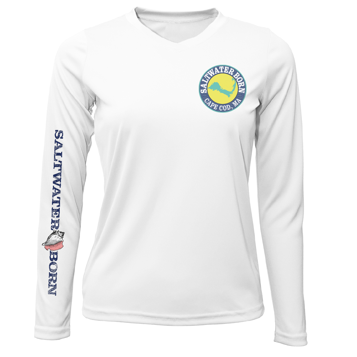 Cape Cod, MA Jaws Women's Long Sleeve UPF 50+ Dry-Fit Shirt