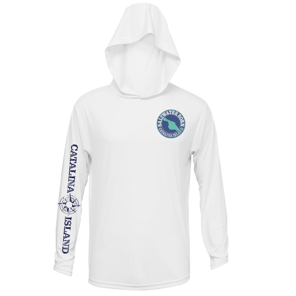 Avalon, CA Harbor Men's Long Sleeve UPF 50+ Dry-Fit Hoodie