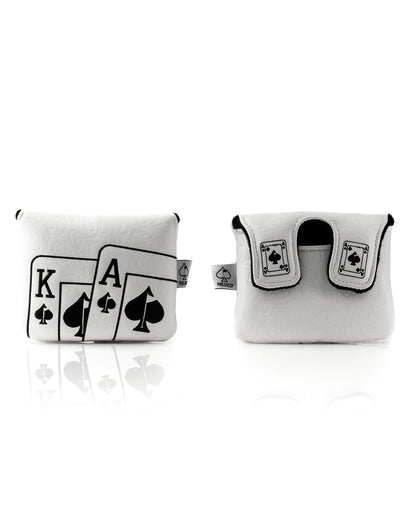 White Out Ace of Spades - Center Shaft Mallet Putter Cover