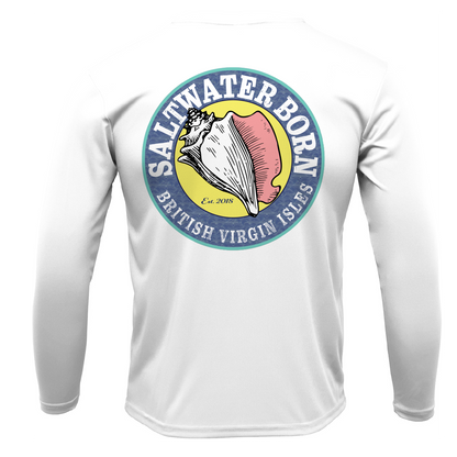British Virgin Islands Flag Men's Long Sleeve UPF 50+ Dry-Fit Shirt