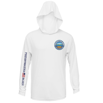 Freshwater Born- Hooked on America Boy's Long Sleeve UPF 50+ Dry-Fit Hoodie