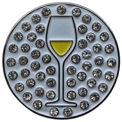 White Wine Crystal Ball Marker & Hat Clip by ReadyGOLF