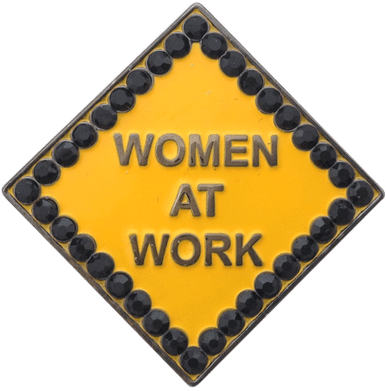 Caution Women At Work Crystal Ball Marker &amp; Hat Clip by ReadyGOLF