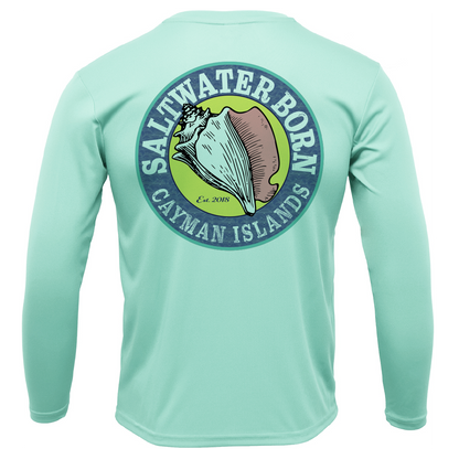 Cayman Islands Diver Men's Long Sleeve UPF 50+ Dry-Fit Shirt