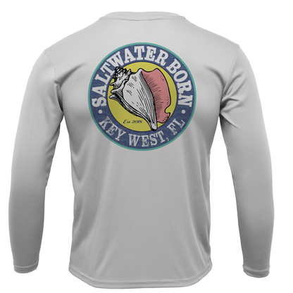 Orange and Blue Key West, FL Long Sleeve UPF 50+ Dry-Fit Shirt