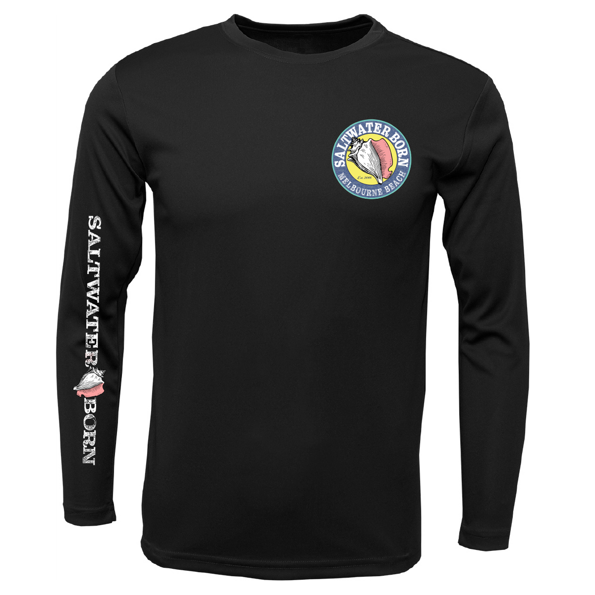 Melbourne Beach, FL Island Time Men's Long Sleeve UPF 50+ Dry-Fit Shirt