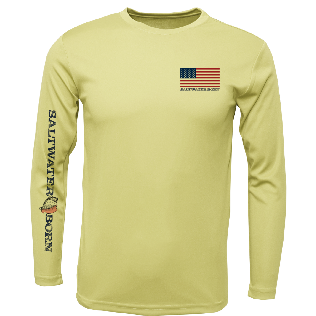 Long Island, NY USA Striped Bass Men's Long Sleeve UPF 50+ Dry-Fit Shirt