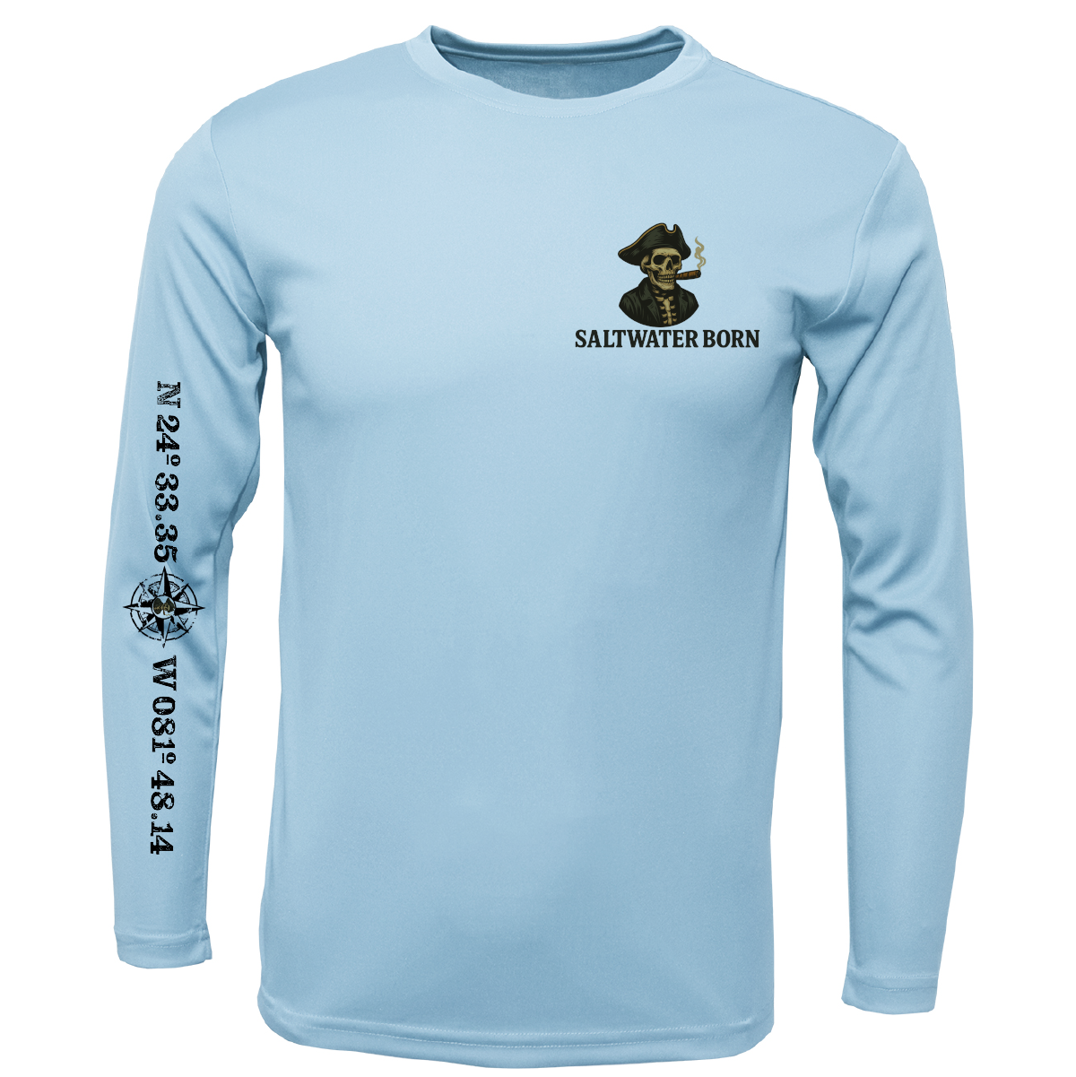 Key West, FL Pirate Men's Long Sleeve UPF 50+ Dry-Fit Shirt