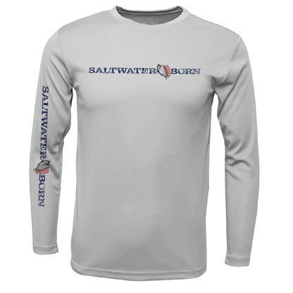 Key West, FL Saltwater Born Boy's Long-Sleeve UPF 50+ Dry-Fit Shirt