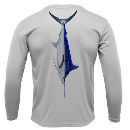 Siesta Key, FL Marlin Men's Long Sleeve UPF 50+ Dry-Fit Shirt