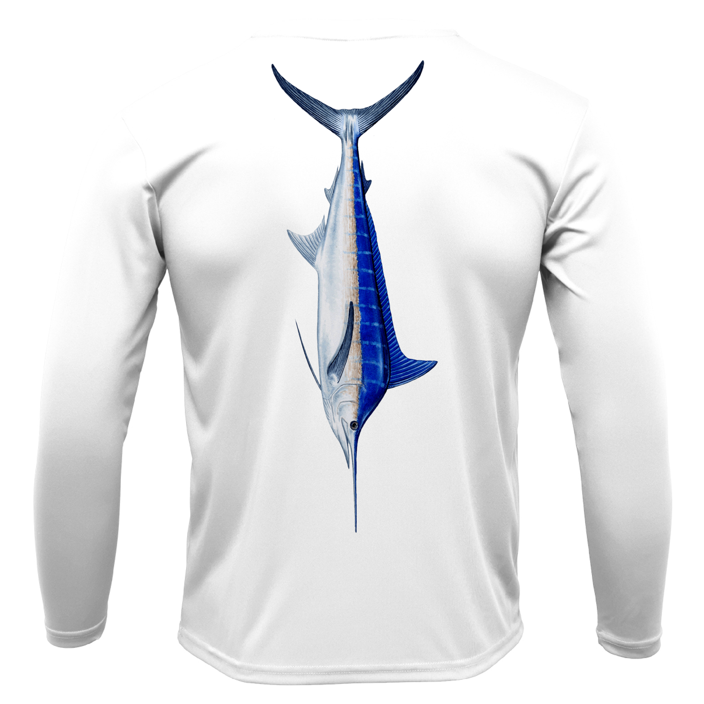 USA Blue Marlin Long Sleeve UPF 50+ Dry-Fit Shirt