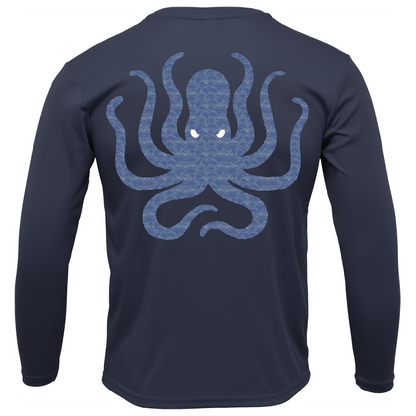 Siesta Key, FL Kraken Men's Long Sleeve UPF 50+ Dry-Fit Shirt