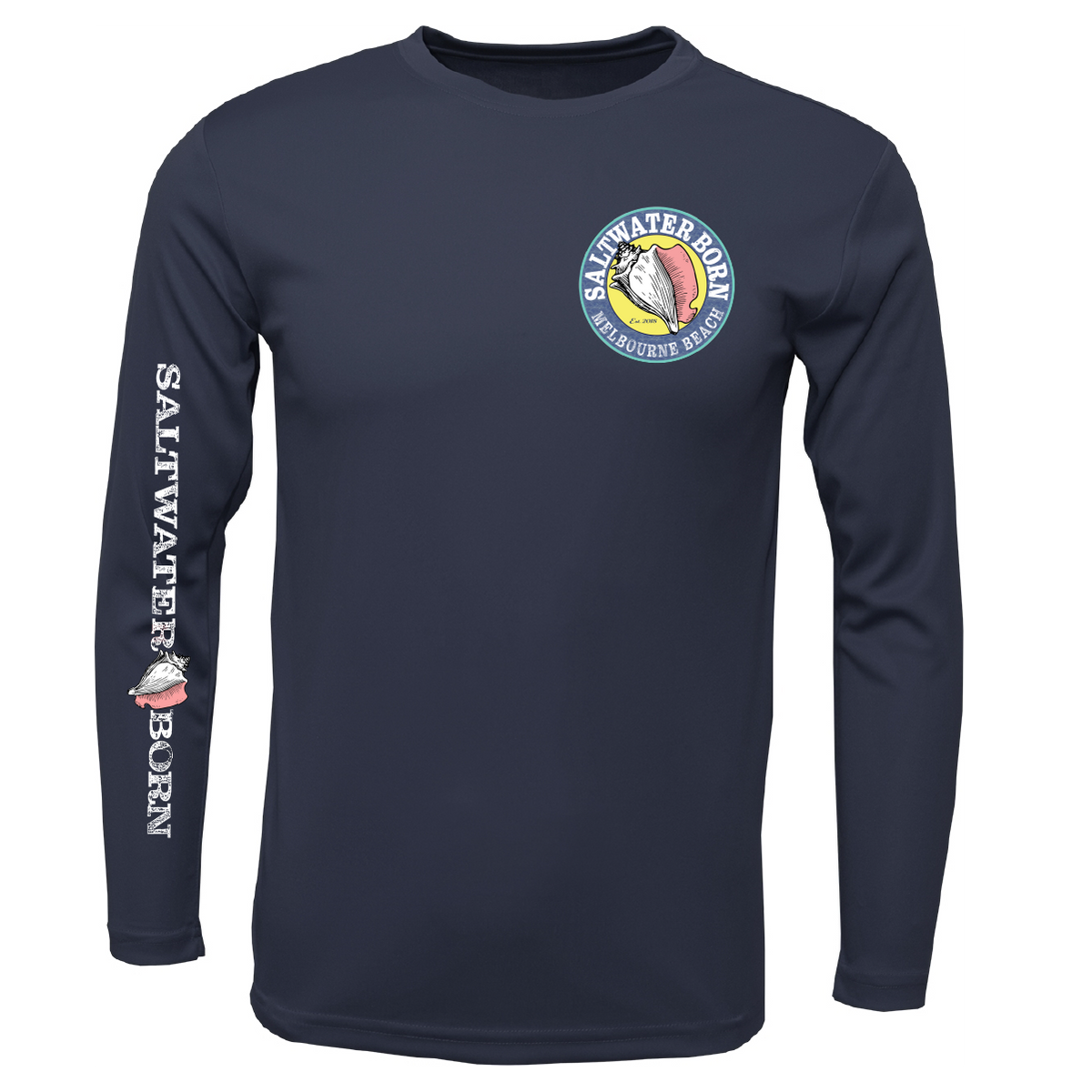 Melbourne Beach, FL Island Time Men's Long Sleeve UPF 50+ Dry-Fit Shirt
