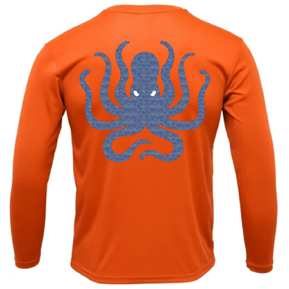 Siesta Key, FL Kraken Men's Long Sleeve UPF 50+ Dry-Fit Shirt