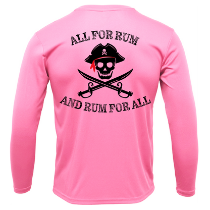 Tampa Bay, FL "All For Rum and Rum For All" Men's Long Sleeve UPF 50+ Dry-Fit Shirt