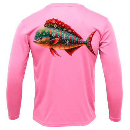 Christmas Mahi Men's Long Sleeve UPF 50+ Dry-Fit Shirt