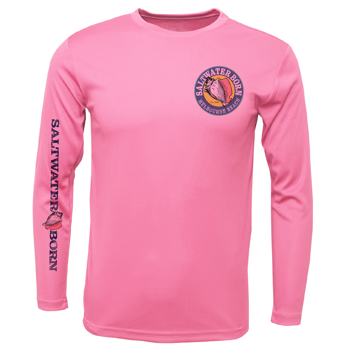 Melbourne Beach, FL Island Time Men's Long Sleeve UPF 50+ Dry-Fit Shirt