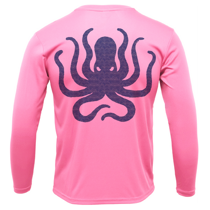 Siesta Key, FL Kraken Men's Long Sleeve UPF 50+ Dry-Fit Shirt