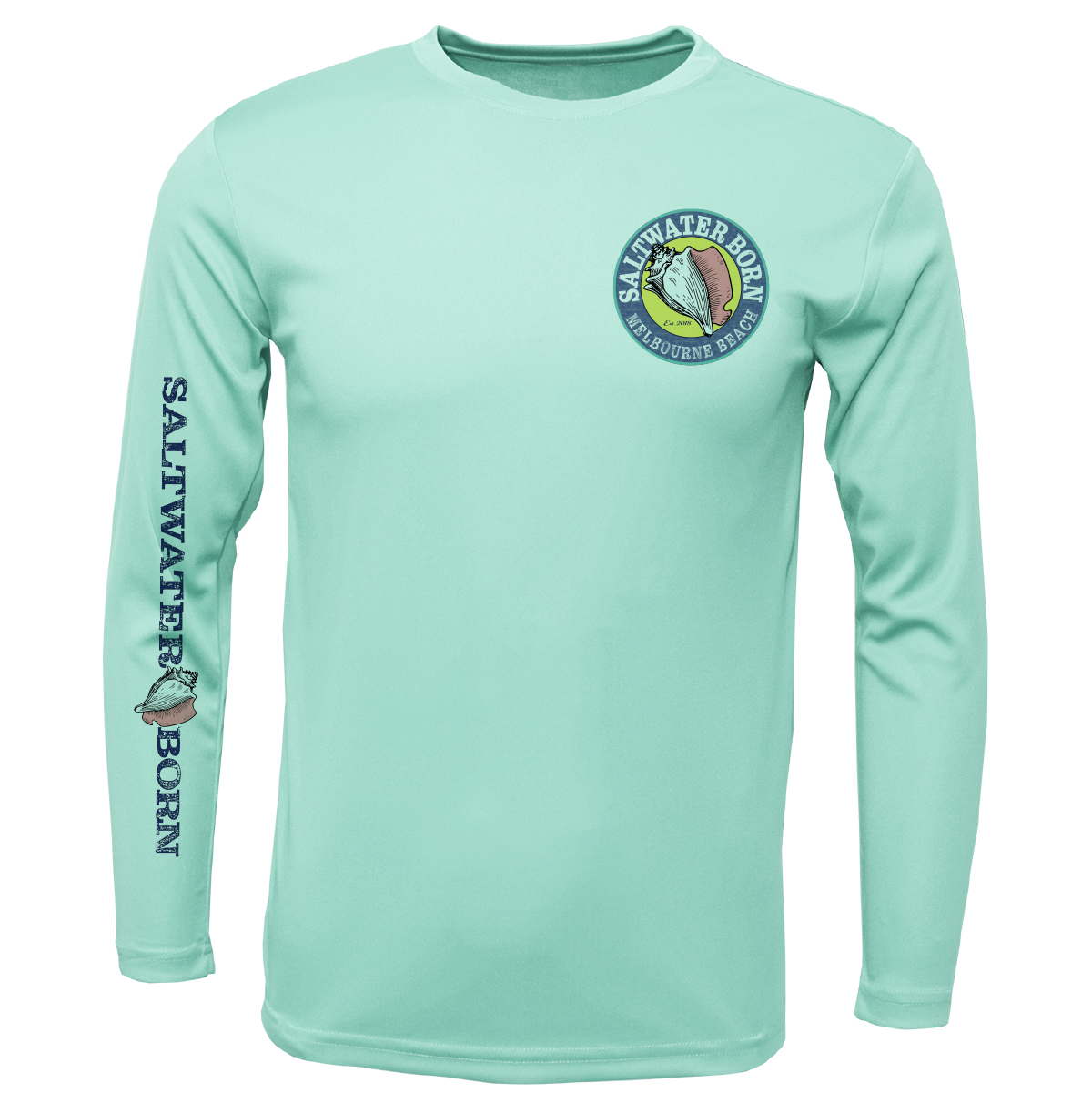 Melbourne Beach, FL Island Time Men's Long Sleeve UPF 50+ Dry-Fit Shirt