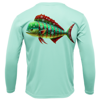 Christmas Mahi Men's Long Sleeve UPF 50+ Dry-Fit Shirt