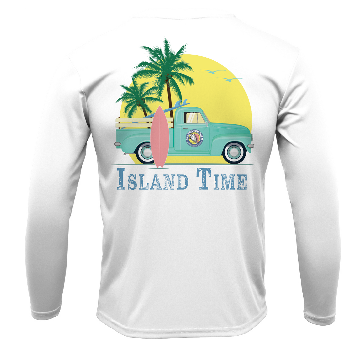 Melbourne Beach, FL Island Time Men's Long Sleeve UPF 50+ Dry-Fit Shirt