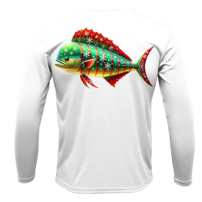 Christmas Mahi Men's Long Sleeve UPF 50+ Dry-Fit Shirt