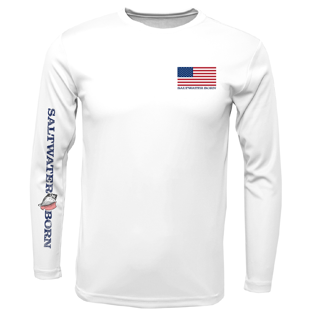 Long Island, NY USA Striped Bass Men's Long Sleeve UPF 50+ Dry-Fit Shirt