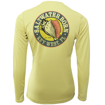 Key West, FL "Saltwater Heals Everything" Women's Long Sleeve UPF 50+ Dry-Fit Shirt