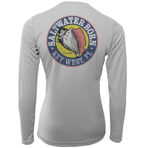 Key West, FL USA Born Girl's Long Sleeve UPF 50+ Dry-Fit Shirt