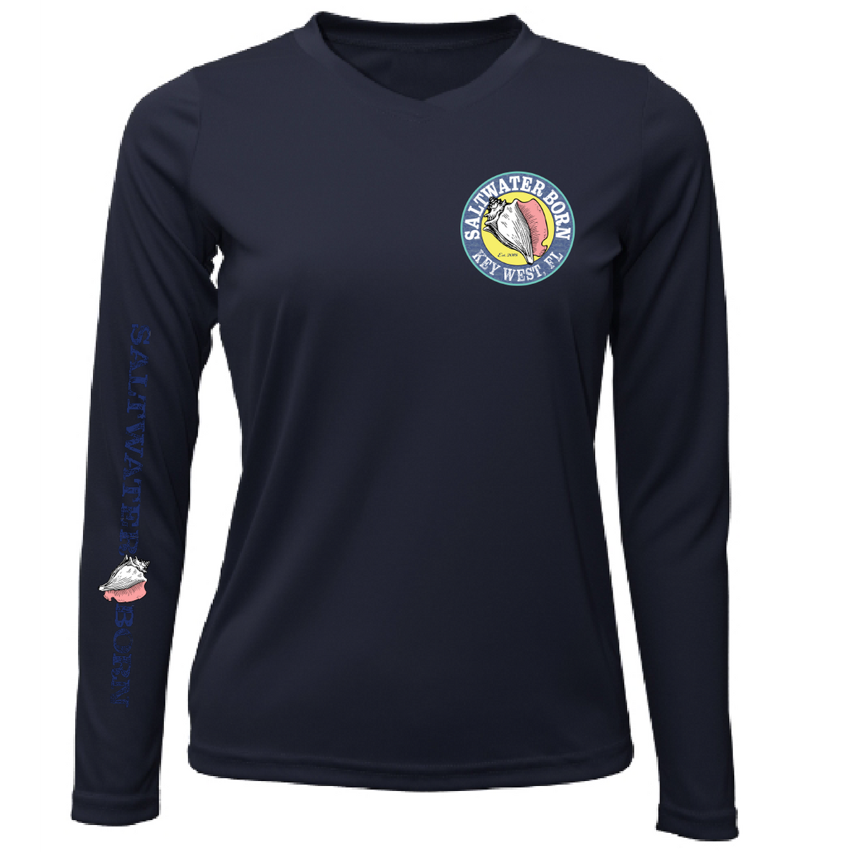 Key West, FL "Catch Clean Conserve" Lionfish Women's Long Sleeve UPF 50+ Dry-Fit Shirt