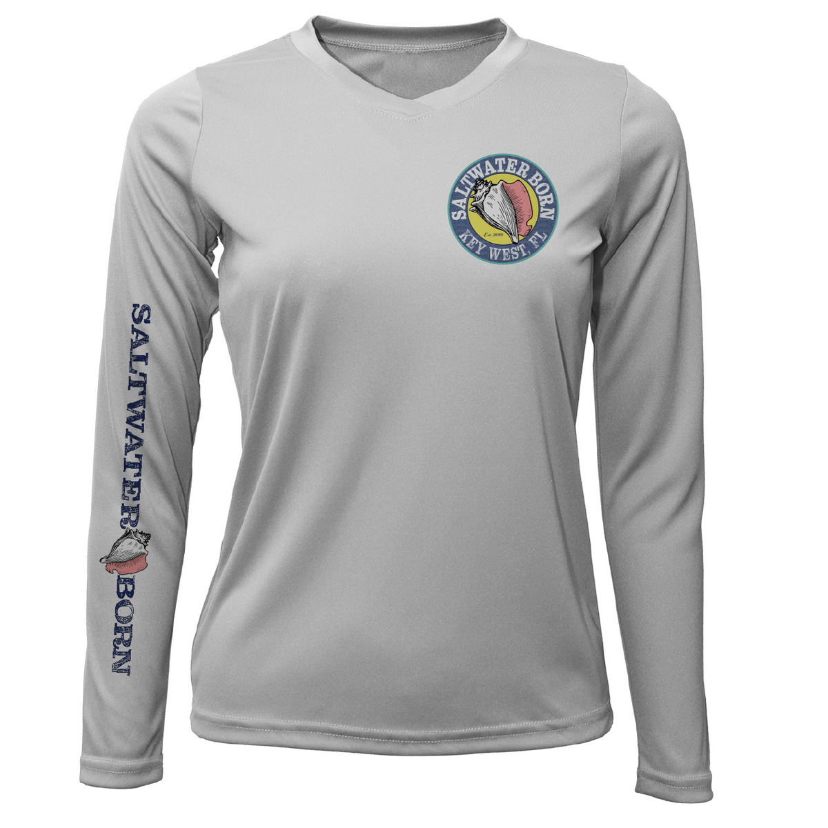Key West, FL "Catch Clean Conserve" Lionfish Women's Long Sleeve UPF 50+ Dry-Fit Shirt