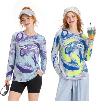Long Sleeve Cycling Jersery Casual Loose Printed