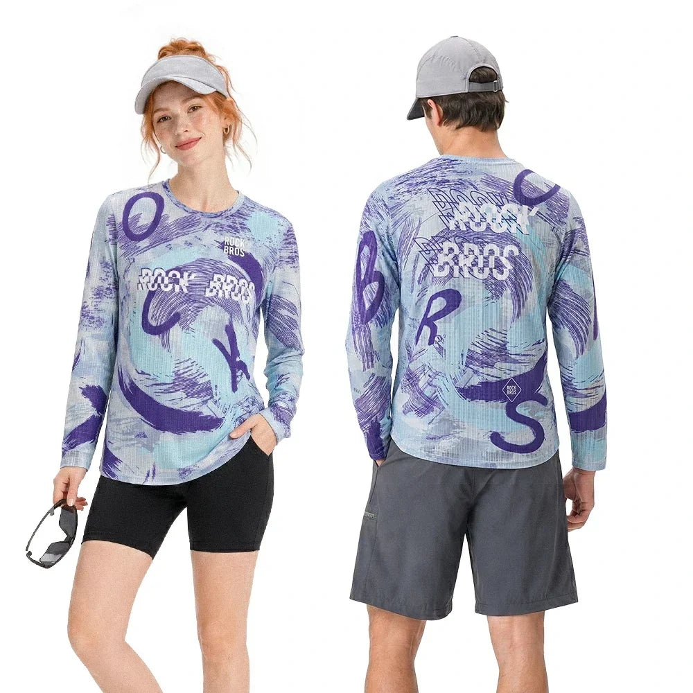 Long Sleeve Cycling Jersery Casual Loose Printed