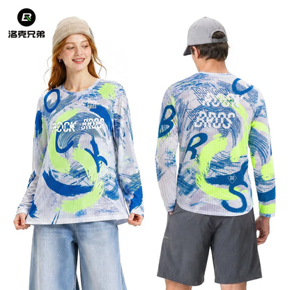 Long Sleeve Cycling Jersery Casual Loose Printed