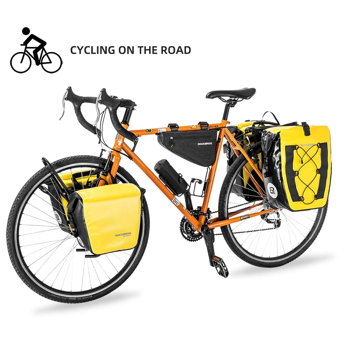 ROCKBROS Front Roller Panniers Bag Sturdy with Handle Shoulder Strap 1 Pair