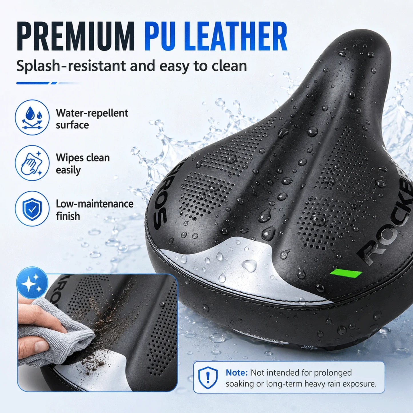 Adjustable Air Cushion Bike Saddle Wide Comfort Shock Absorbing Seat