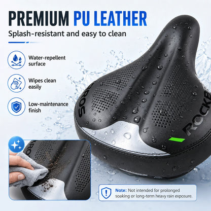 Adjustable Air Cushion Bike Saddle Wide Comfort Shock Absorbing Seat