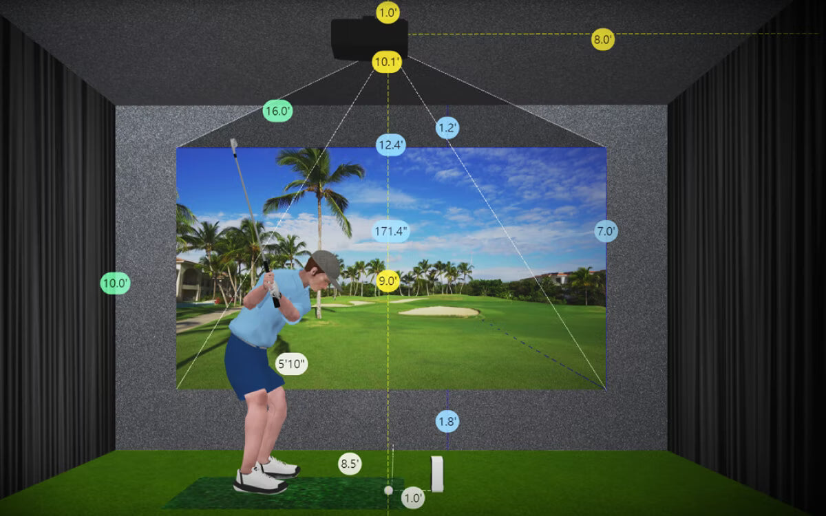 BenQ AH500ST: Ultra Short Throw Golf Simulator Projector
