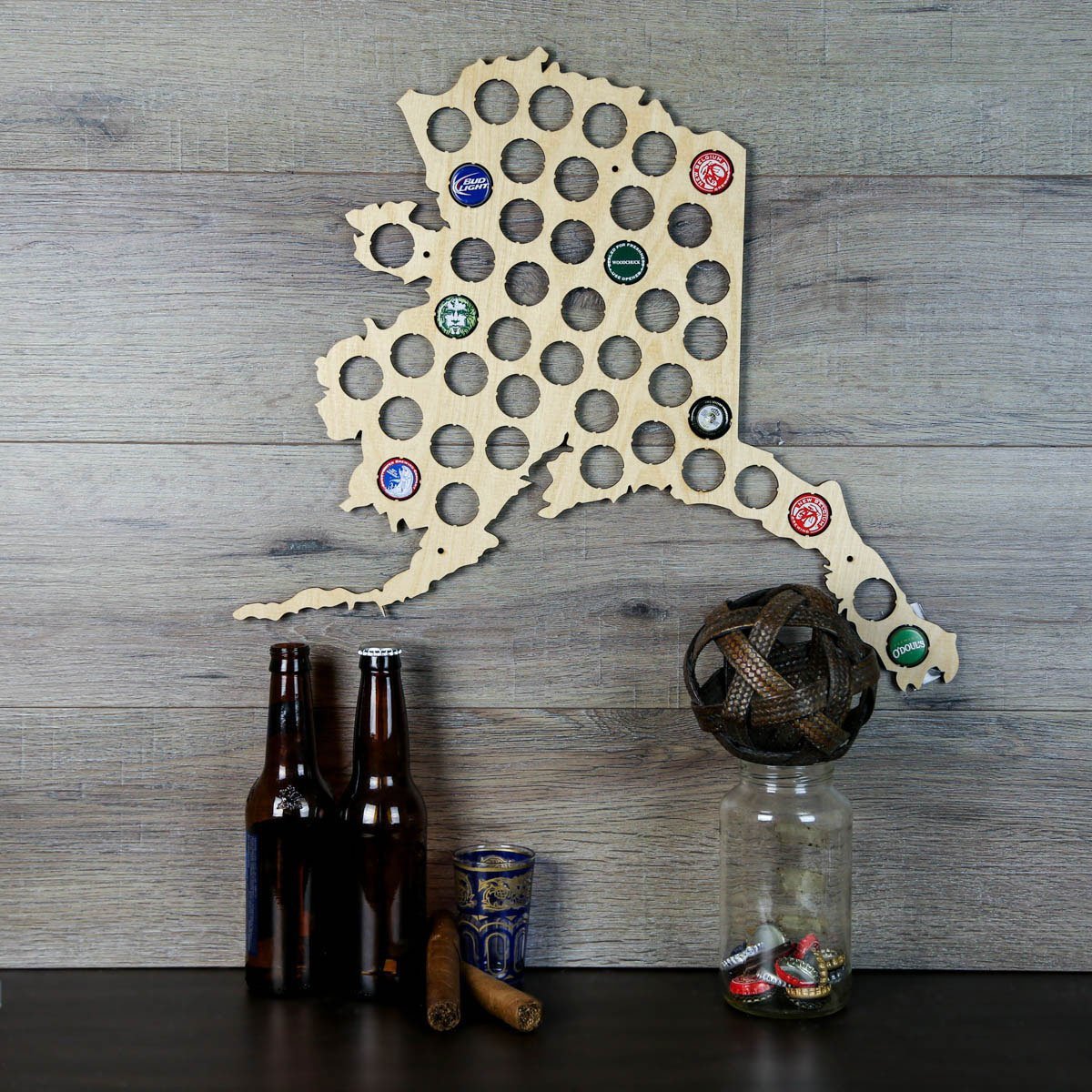 Alaska Beer Cap Map