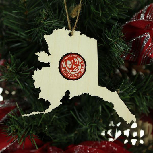 Alaska  Beer Cap Map Ornaments