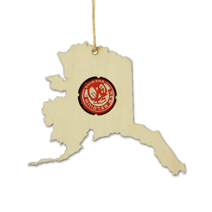 Alaska  Beer Cap Map Ornaments