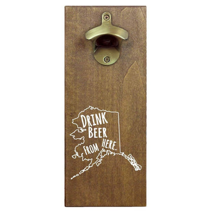 Alaska Drink Beer From Here Cap Catching Magnetic Bottle Openers