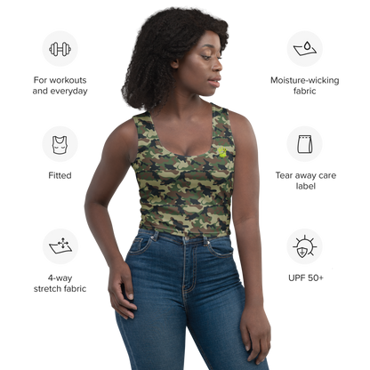 CROWN PICKLEBALL - Women's Corona Crop-top (Camo)